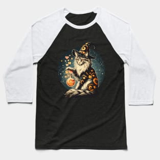 Maine Coon Wizard cat make love potion Baseball T-Shirt